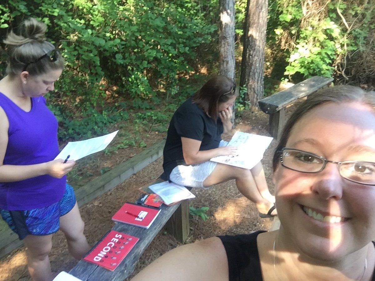 leslieumpv's tweet photo. Math stations in the woods!#MathAtTheCanyon @jsuinservice @atranth https://t.co/VVIJEcBe9s