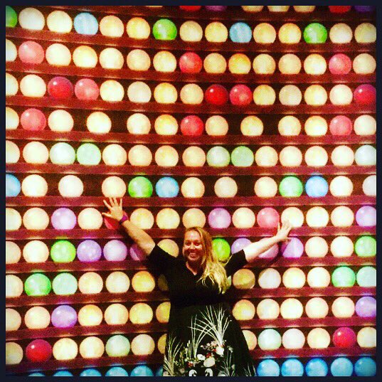 RebeccaRose's tweet photo. .@thomsolo and I showing off that 
✨ Big Disney Energy ✨ at WALLed Disney World! 

#BDE #GalaxyWall #RileyWall #GlassBlockWall #MayanWall https://t.co/BmZgPpArDU