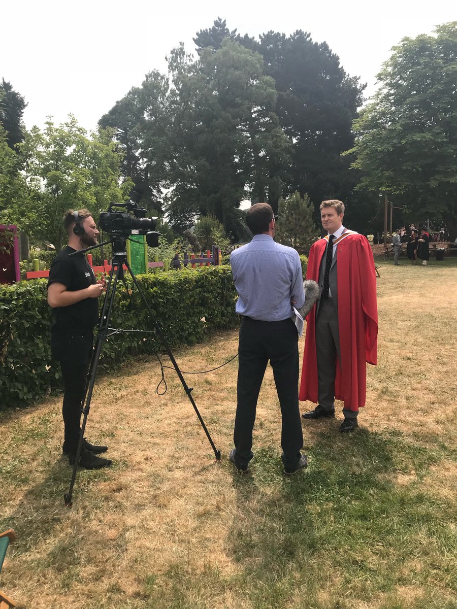 Catching up filming with our old friend <a href="/TristramHuntVA/">Tristram Hunt</a> Well done on your honorary award!