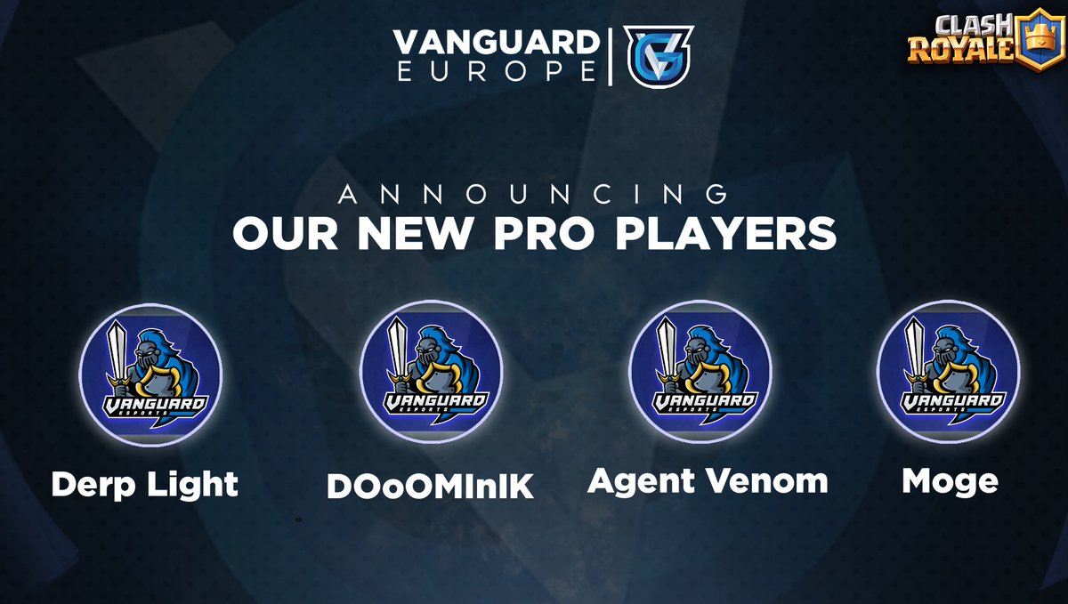 VanguardGaming's tweet photo. We are excited to announce the final four players to our EU Roster:
@DerpLight
@Ag3nt_V3nom
@DOoOMINiK6
@Moge_CR
#VGEvolution #VGPride https://t.co/az1QDG6e8Y