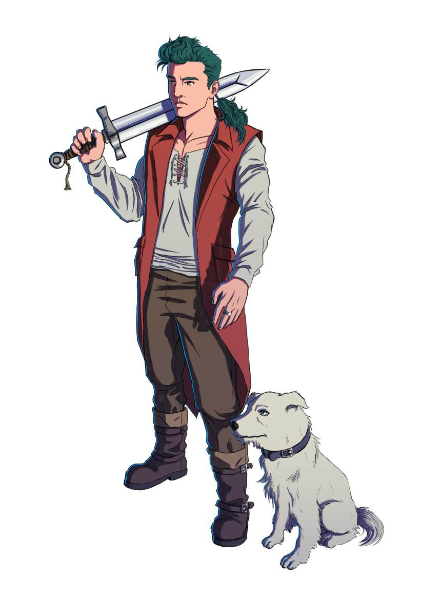 _Akatsuya_'s tweet photo. Hoy es el día del lanzamiento del tercer juego de @4a206d, #HistoriasDeVaedhenGevant. Y yo ya puedo mostrar la ilustración #oficial de su protagonista Veregel y su fiel amigo (supongo).

Decárgalo gratis aquí 👉 https://t.co/jXSxJEuAEP

#artwork #indiegamedev #gamedev https://t.co/vWFzFKZHVx