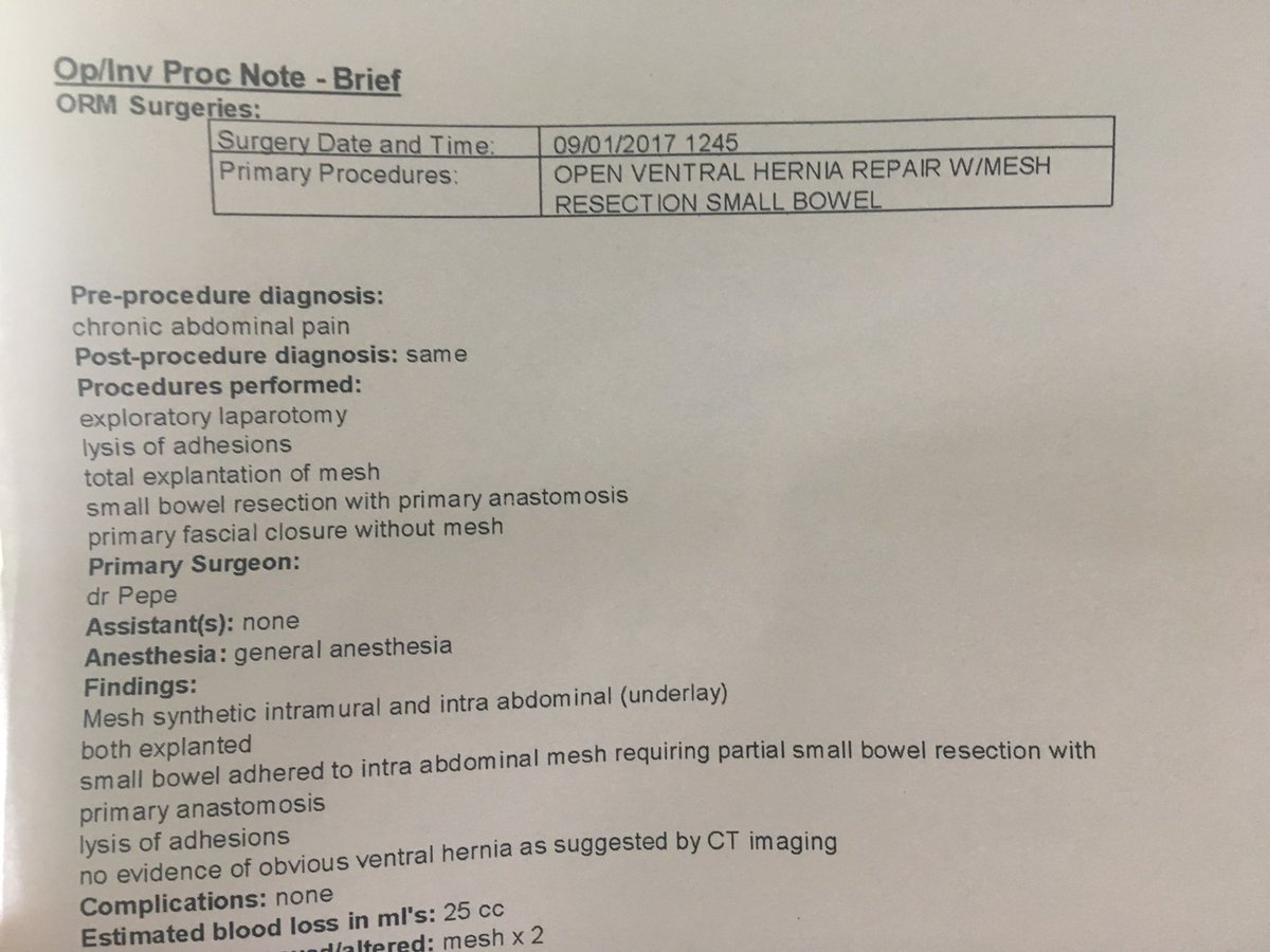 #herniamesh removal 7months ago I recommend getting a #biological mesh after the removal of #polypropylene #mesh if you have had more than one revision surgery due to ur stomach not being strong enough @JaneAkre @RemovalMesh
