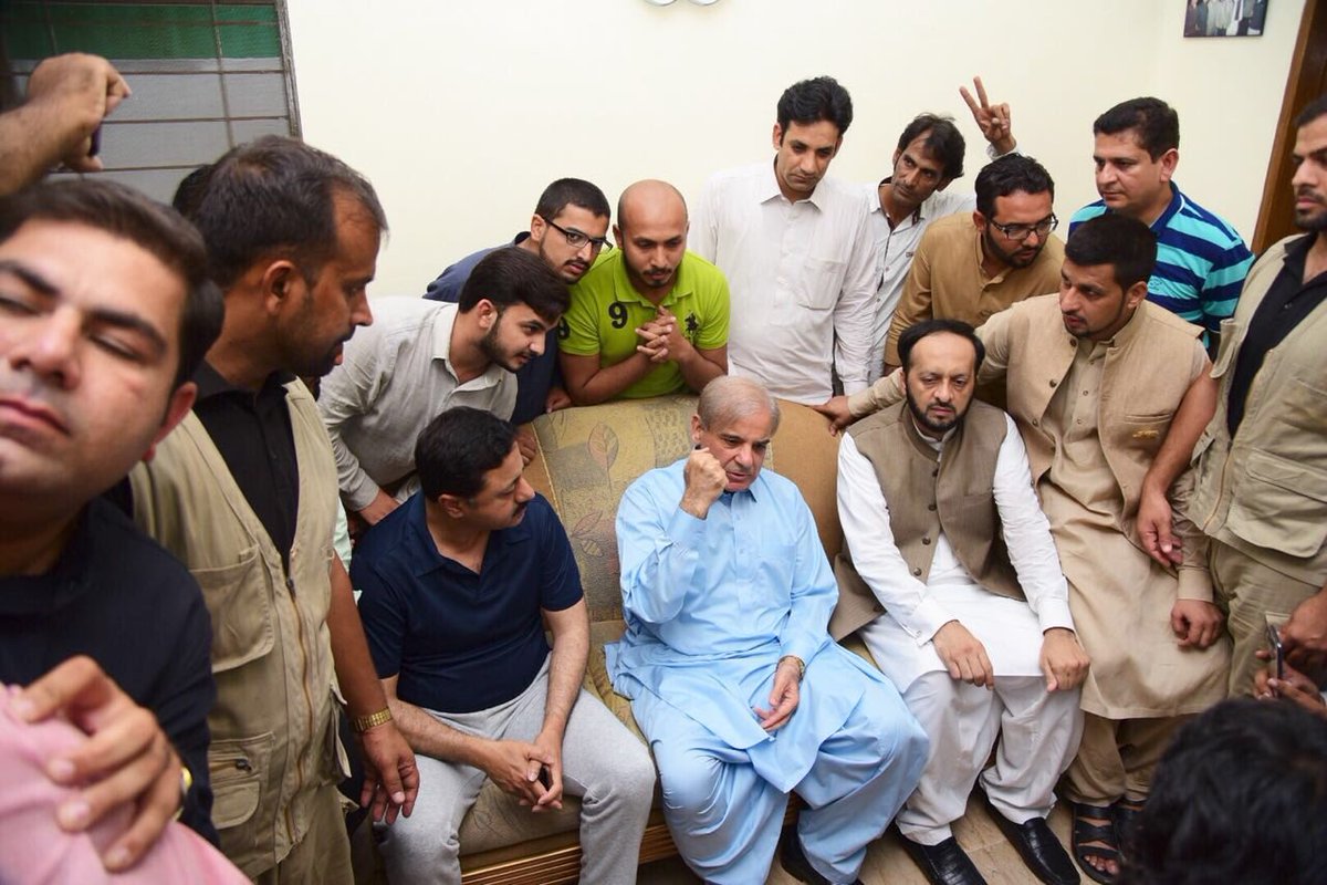 CMShehbaz's tweet photo. Visited families of PML-N workers arrested illegally. Happy that their spirits are high and they are undeterred by the police high handedness. These workers are the asset of the party and their sacrifices will not go in vain. They have stood up for a larger cause. God bless u all https://t.co/GYCo3iHE4W