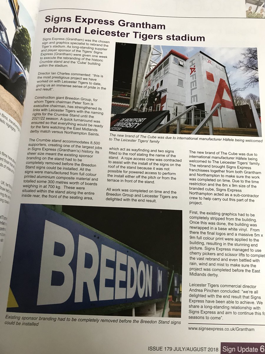 SignsXGrantham's tweet image. Here we are in more industry press with our work. Being recognised is one thing but customer satisfaction tops our list for a warm fluffy feeling! #signupdate #magazine #whenwilliwillibefamous