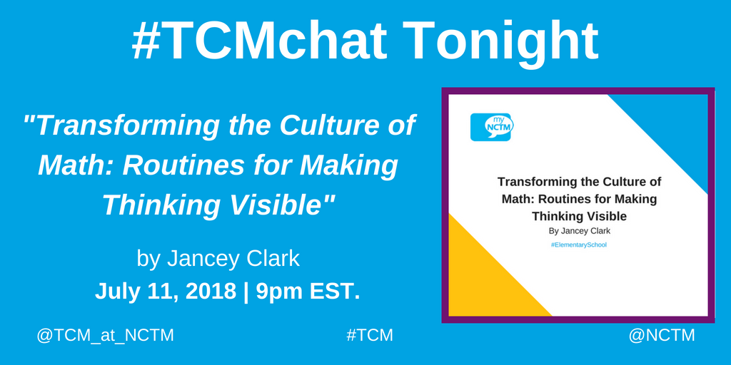 TCM_at_NCTM's tweet photo. We had an exciting #TCMchat last night! Re-live the discussion and glean all the wisdom that was shared here: https://t.co/1BFkkZlOQQ https://t.co/f9V7bIbTpw