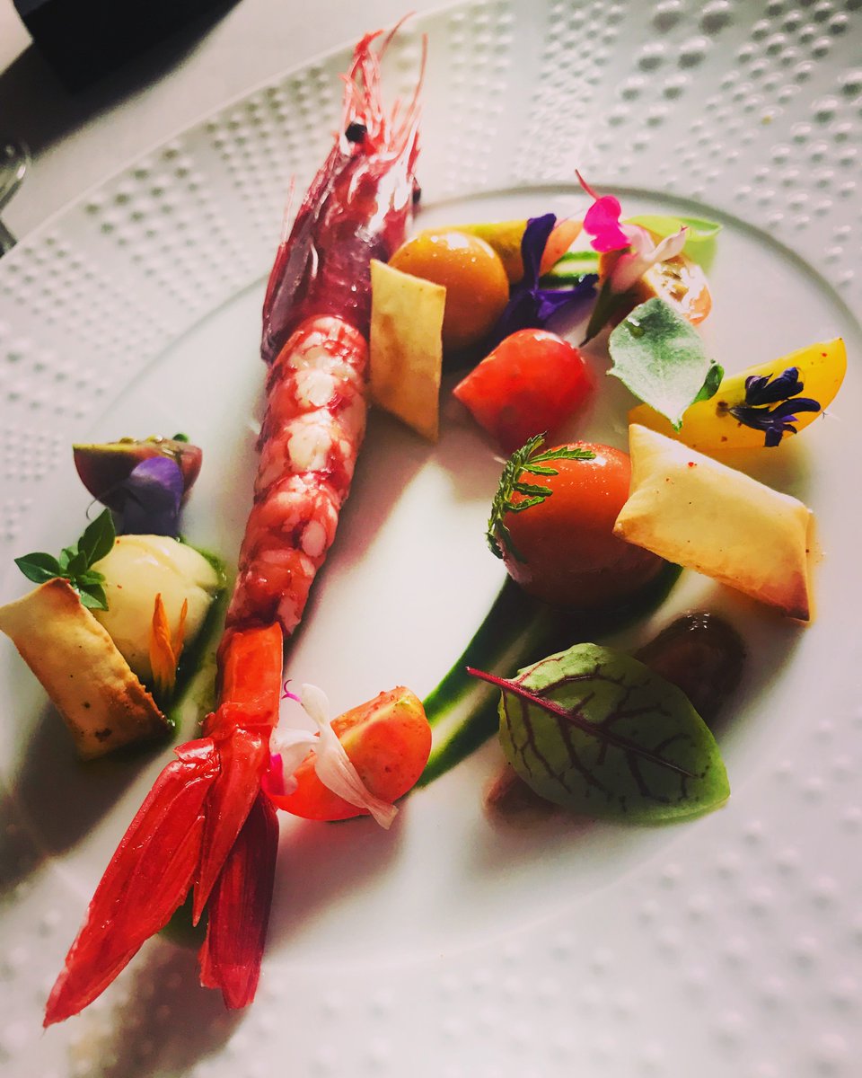 CH4RL13smith's tweet photo. Stunning Carabinero shrimp at restaurant Jérôme Nutile for lunch. https://t.co/SGjbHo2iuY