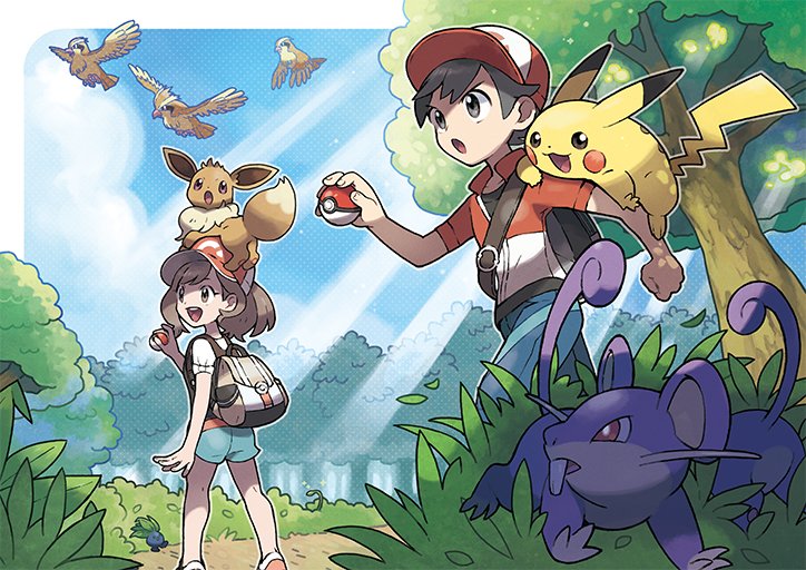 Pokemon's tweet image. Pikachu or Eevee is ready to set off on an adventure with you in #PokemonLetsGo! Which version will you be choosing, Trainers? bit.ly/2JigzSj