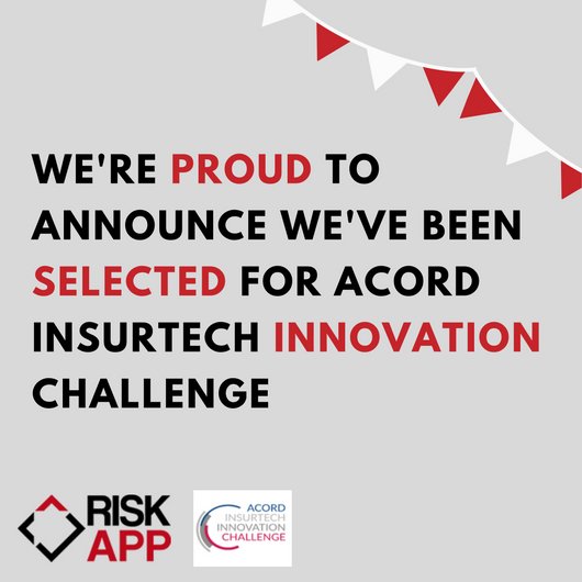 RiskApp_IT's tweet photo. We’ve been accepted into the @ACORD_Standards #InsurTech #Innovation Challenge #London Semi-Final round! We’re looking forward to meeting #innovators, #investors, #experts &amp; #startups at the #AIIC2018 https://t.co/15DhJhIgXM