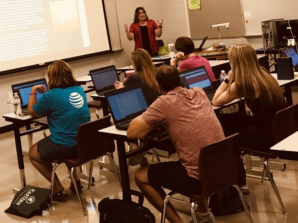 grantschoolswv's tweet image. Day 3 of our 4-Day #TechnologyAcademy! Over 60 teachers from 7 districts giving up some of their summer to learn more about #InfusingTech