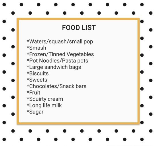 It's that time of the week #foodlist is released. If you can #donate get in touch ❤ #outreachangels #homeless #outreach #birmingham