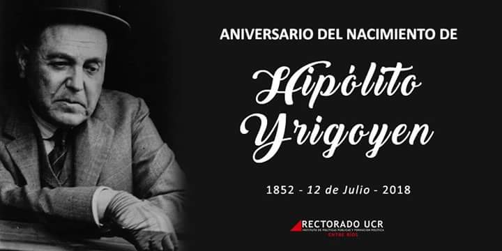 RectoradoUCR's tweet photo. ¡Hoy celebramos los 166 años del nacimiento de don Hipólito Yrigoyen! https://t.co/OpcwD2ZnH2