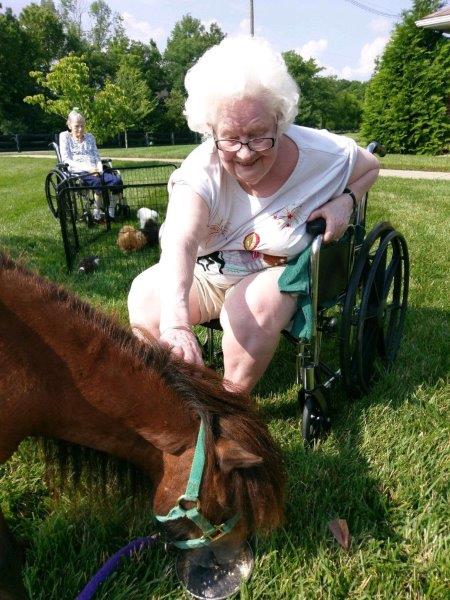 The petting zoo came to us! We had so much fun with the animals!