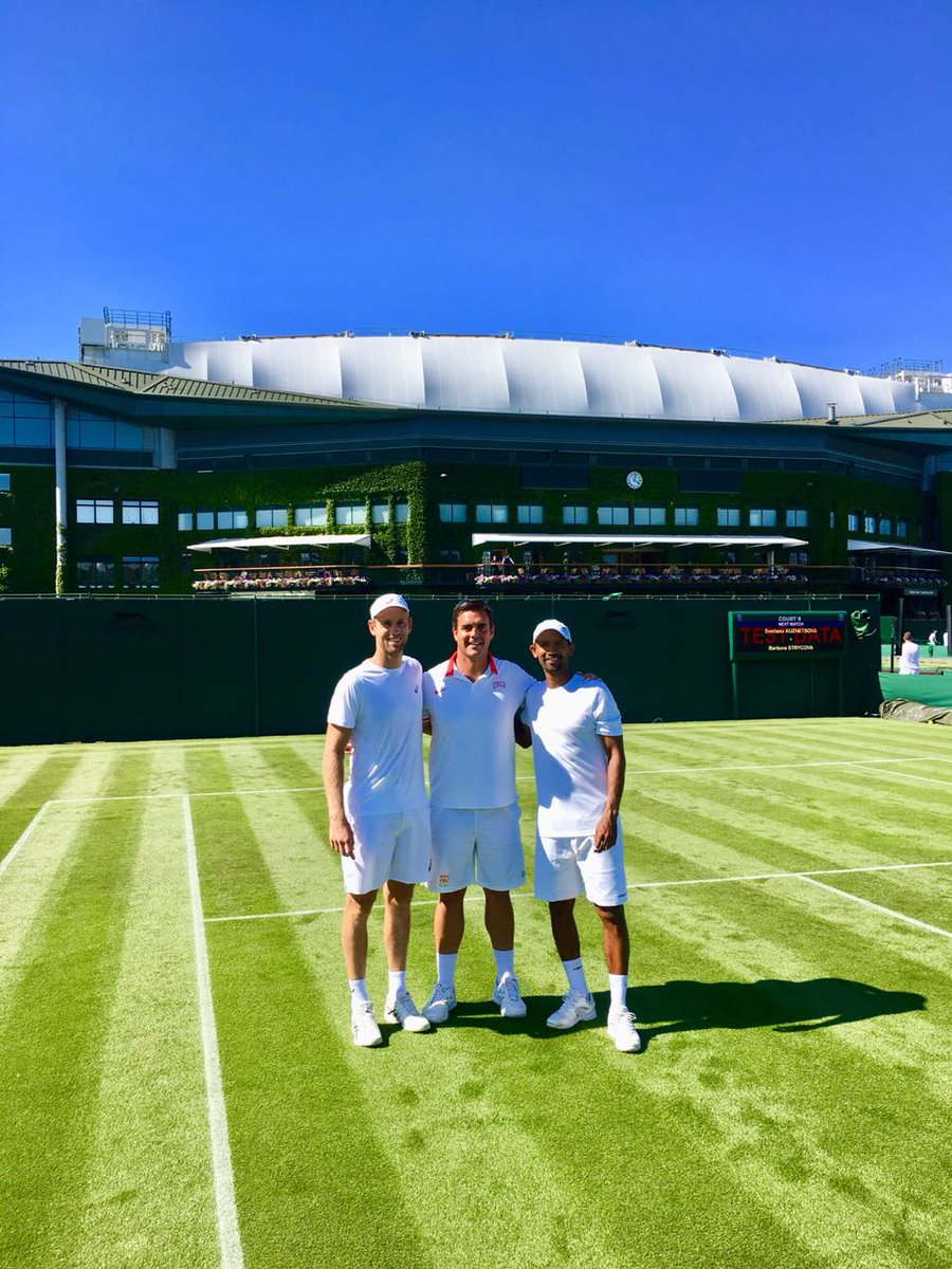 TennisSA's tweet photo. Raven Klaasen and doubles partner Michael Venus are through to the finals at Wimbledon!!! The pair defeating their semi-final apponents of Joe Salisbury &amp; Frederik Nielsen in four sets (7-6, 3-6, 6-3, 6-4). https://t.co/9awDEYaM3C