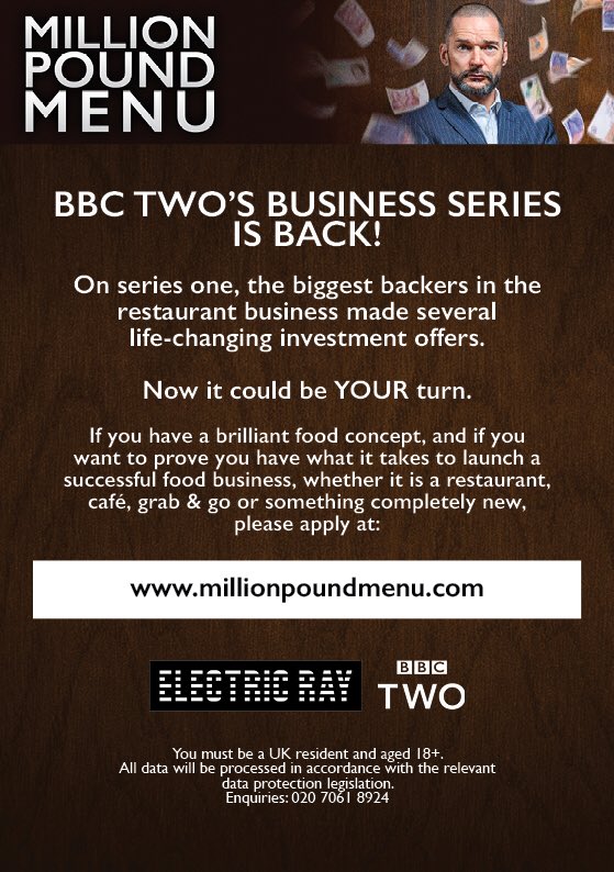 Exiting news!
Few days ago we have received a call from BBC representative asking us if we would like to take part in new one million menu series to show case our bespoke pop up concept and catering👌🏻👌🏻