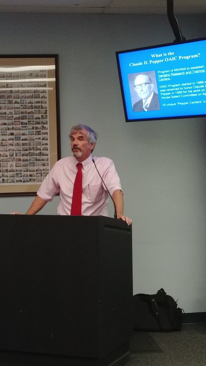 pmdoubleu's tweet photo. Dr. Dean Kellogg presenting on SA Pepper Center @AlamoAreaCOG Senior Advisory Committee. #peppercenter #barshopinstitute #agingresearch #aging https://t.co/3n304YH6oz