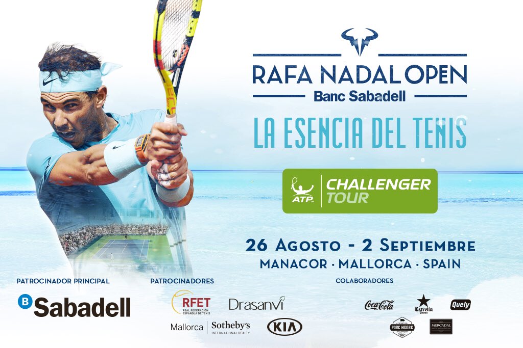 rnadalacademy's tweet photo. ¡Gran noticia! Ha nacido el “Rafa Nadal Open @bancsabadell”, un nuevo torneo del @ATPChallenger que se jugará en la #RafaNadalAcademybyMovistar. ¡Descarga ya tu entrada gratis en la web!  👉🏻 https://t.co/yIYOmr52HW https://t.co/hdF8ni0V7U