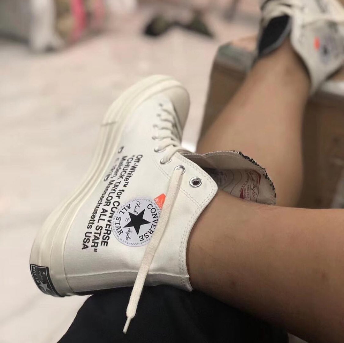 off white converse 2.0 on feet