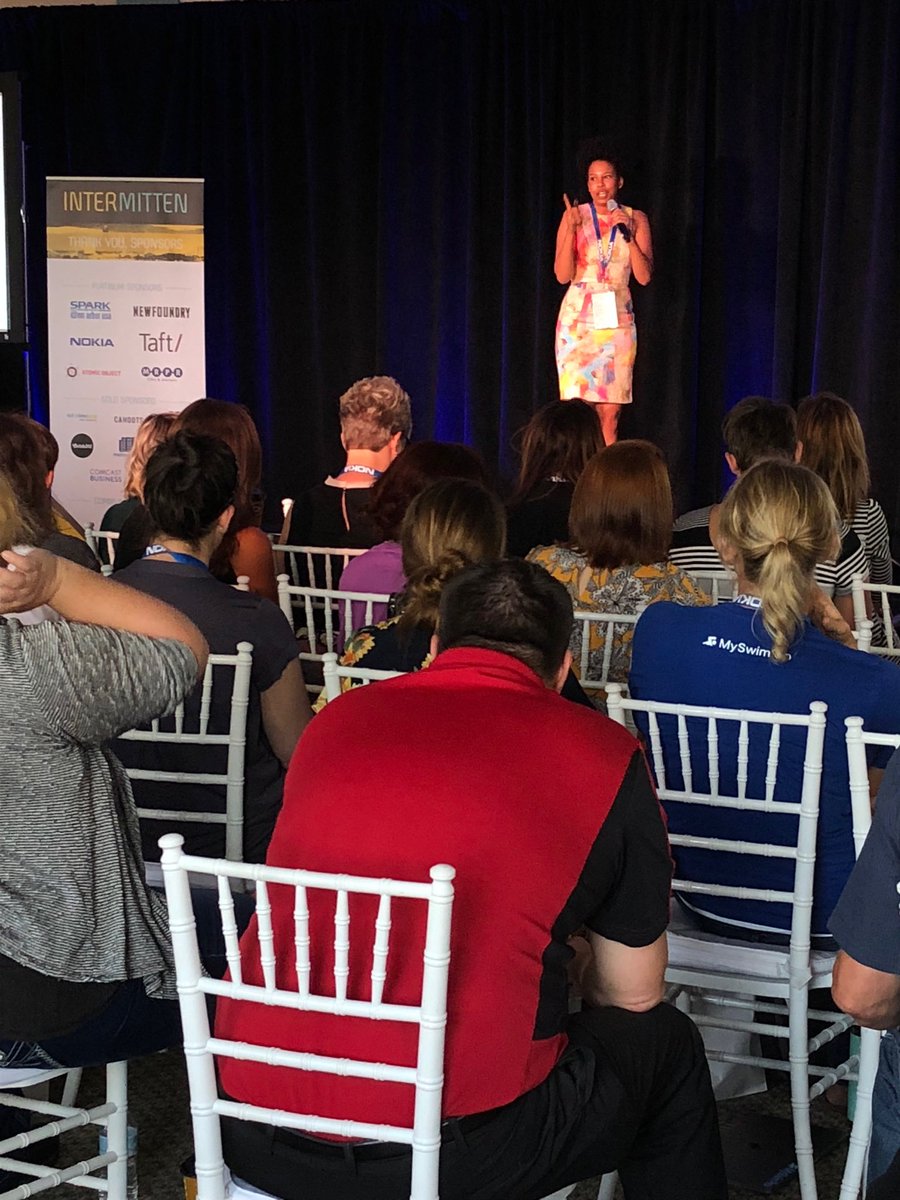 Full house for the ⁦<a href="/intermittenconf/">Intermitten</a>⁩ in Detroit! Really cool discussions on diversity, collaboration and engagement in the tech community! #intermitten18