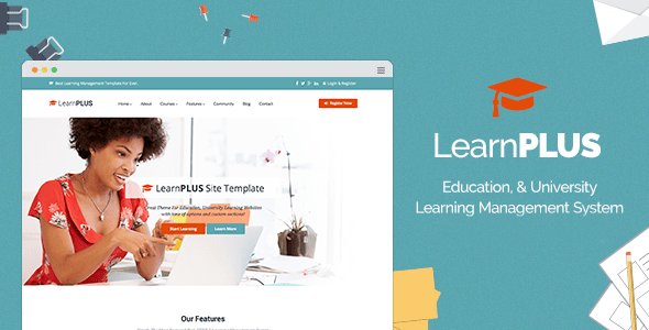 LearnPLUS | Education LMS Responsive Theme | Education graphicstip.com/learnplus-educ…