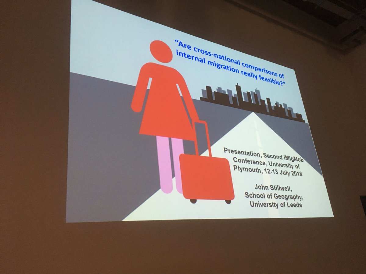 Prof John Stillwell questions the feasibility of making cross-comparisons of internal migration in his excellent keynote speech <a href="/iMigMob/">Migration Mobilities</a> #iMigMob2018