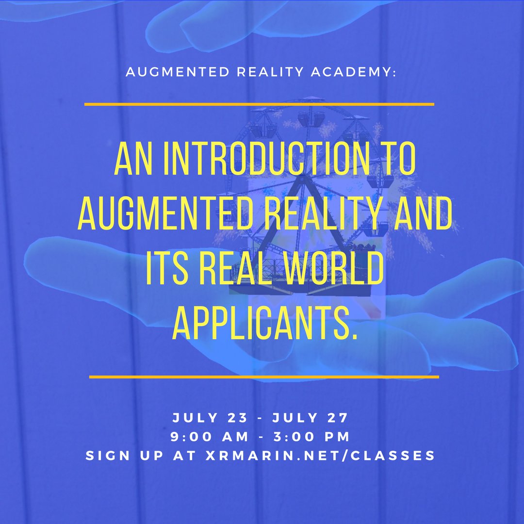 xrlearn's tweet photo. Make sure to sign up for the Augmented Reality Class! It will be lots of fun and you will learn how to create augmented reality images like this! https://t.co/7MlaMRRSUm
