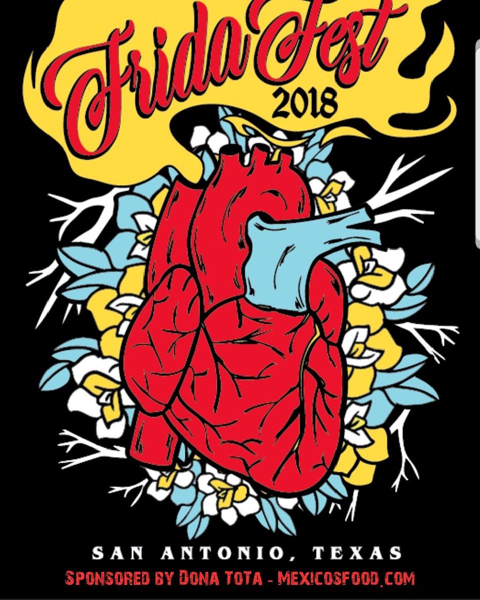 The official Frida Fest 2018 t shirt is now for sale! Sizes small up to XL are only $15.00. Come out the weekend to Wonderland of the Americas from noon to 6pm for Frida Fest!