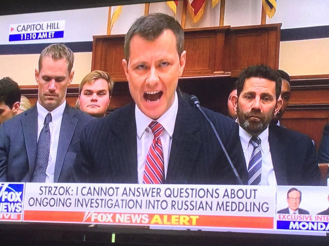 karmaal2010's tweet image. #StrzokHearing If #Strzok thinks he is there voluntarily, not under subpoena, they can rectify that right now by writing a subpoena on a cafeteria napkin, and hand it to him. He is simply a #RefuseNik. He refuses to agree that he has been subpoenaed.