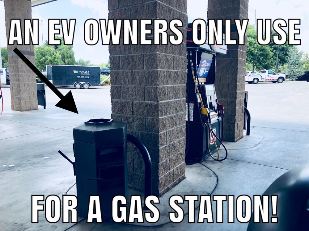 JakeDanielsKATT's tweet photo. “One of the many benefits of breaking free of fossil fuels is still being able to go to a gas station...to empty your trash!”😂😂😂😂 https://t.co/620BfID8hW #ogev https://t.co/rG76DAzXjc