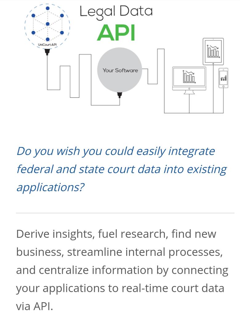 UniCourtInc's tweet image. Our #LegalDataAPI is LIVE !

Do more with #CourtData integrations

unicourt.com/developer-hub

#LegalTech #LawTech #API #Legal #Paralegal #LawFirm #attorney #Lawyer