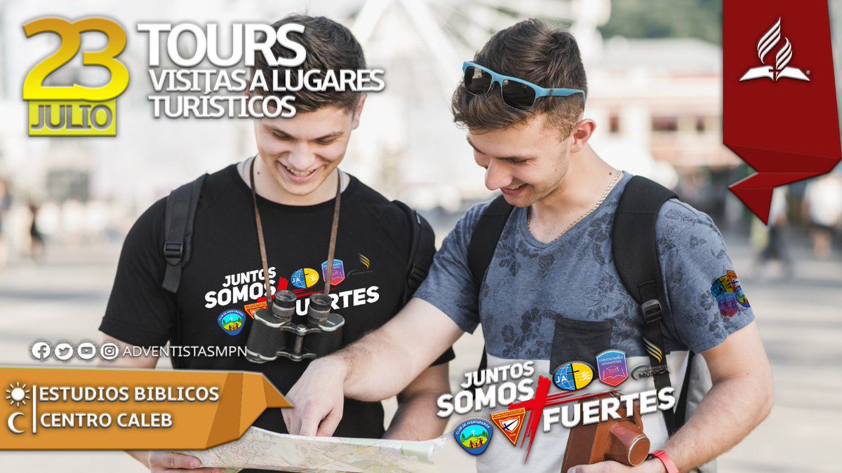 AdventistasMPN's tweet photo. #Día 23 de julio Tours y y visitación a lugares turísticos. Si, es el momento de conocer la ciudad que nos acoge, sus atractivos turísticos. #MisionCaleb #Caleb #Claeb #Caleb https://t.co/xzhk5QVcQj