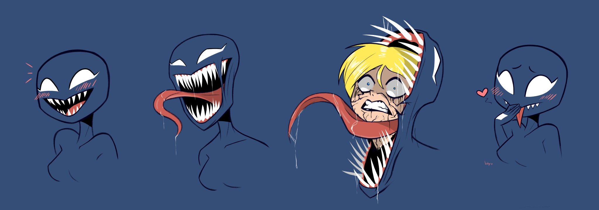 draw cartoon to how venom version⦠on Jobby Twitter: banner