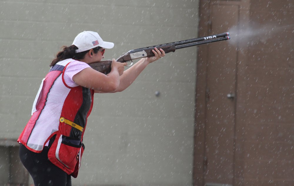 USAShooting's tweet photo. .@KimRhode and @CaitlinConnor90 have qualified #1 and #2 for the Women's Skeet Final at the @ISSF_Shooting World Cup! Kim even equaled the Qualification World Record with a score of 122/125. 
Watch the Final LIVE at 3pm PT here: https://t.co/PQu2H93Mp6. https://t.co/yFuWogEyXW