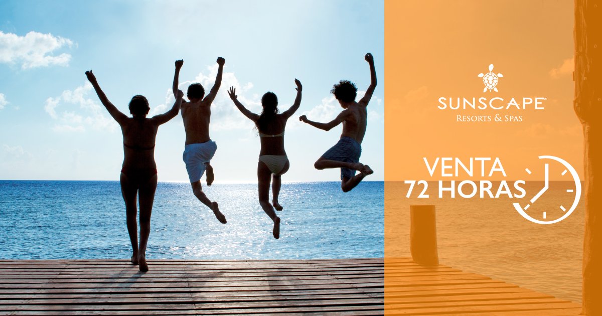 SunscapeMX's tweet image. ¿Quién dijo "vacaciones"? ¡Nosotros!
Aprovecha la #VentaEspecial de 72 horas de @SunscapeSabor  Cozumel y ven a la playa en famiilia 😄🌴
Reserva antes del 13 de julio: bit.ly/72hSunscape |01800-087-4590