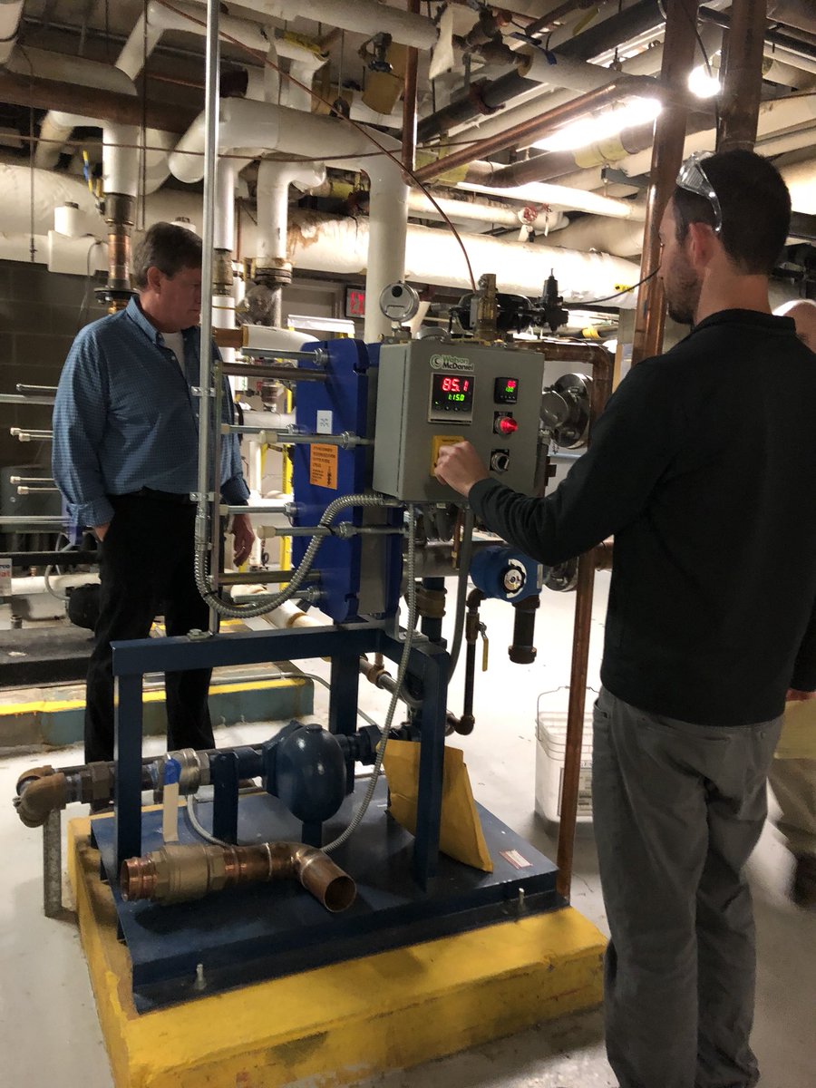 LISPipe's tweet photo. On site with Watson McDaniel reps to make improvements to customer’s new Heat Miser steam to hot water heat exchanger purchased from Lehigh Industrial Supply. 

#watsonmcdaniel #dialitin https://t.co/LabOcgOUsB