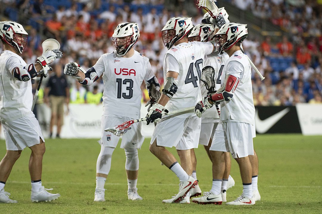 A dominant second half fueled by @TrevorBaptiste1, <a href="/RobPannell3/">Rob Pannell</a> and <a href="/rbrownie04/">Ryan Brown</a> helped @USAMLax overcome a 7-5 halftime deficit to beat the Iroquois Nationals 17-9 in its <a href="/2018WorldLax/">FIL World Lacrosse Championships 2018</a> opener. #USAMLAX uslax.in/2uBlDMD