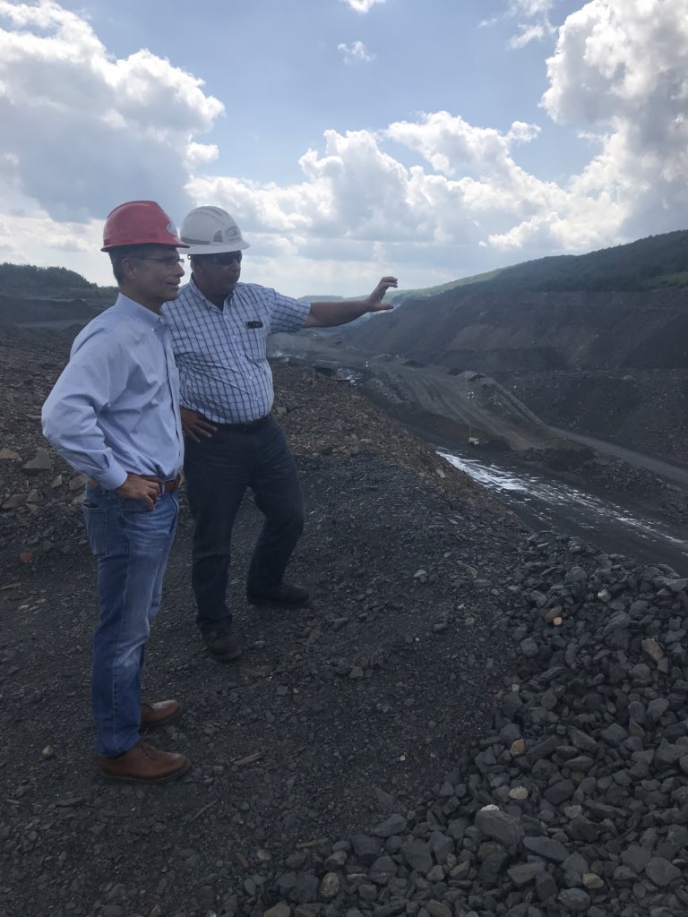 Meuser4Congress's tweet photo. This afternoon was spent at Lehigh Anthracite Coal LLC in Tamaqua. Rusty Taylor, CEO and President, gave Dan an extremely educational briefing on coal. #DanDigsCoal https://t.co/p0miBqZDyR