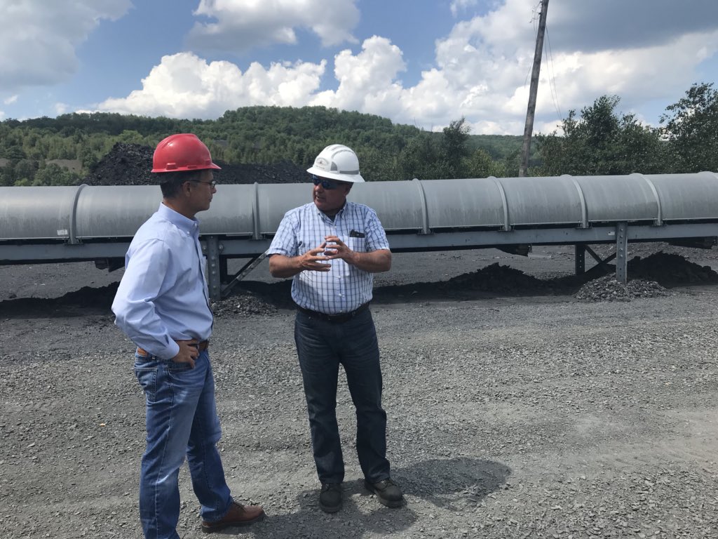 Meuser4Congress's tweet photo. This afternoon was spent at Lehigh Anthracite Coal LLC in Tamaqua. Rusty Taylor, CEO and President, gave Dan an extremely educational briefing on coal. #DanDigsCoal https://t.co/p0miBqZDyR