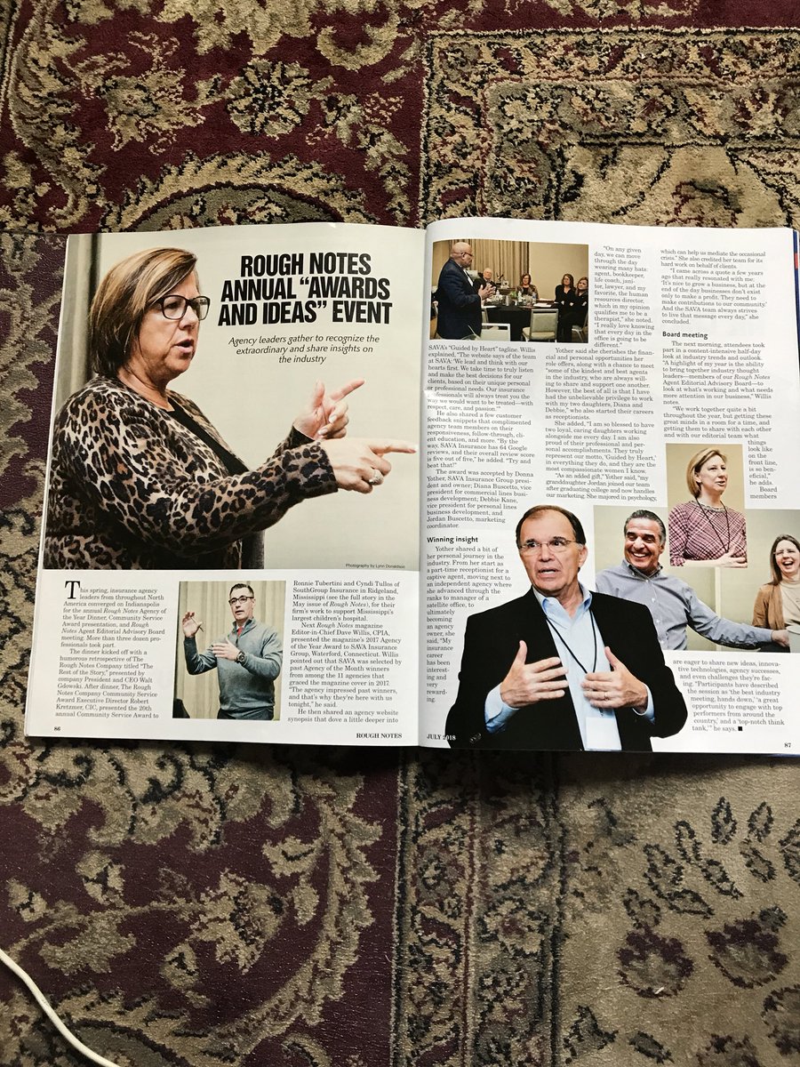 ParadisoPresent's tweet photo. Awesome article @roughnotesco about this years annual awards meeting @SAVAinsurance @DLYother https://t.co/bj5CWjljkz