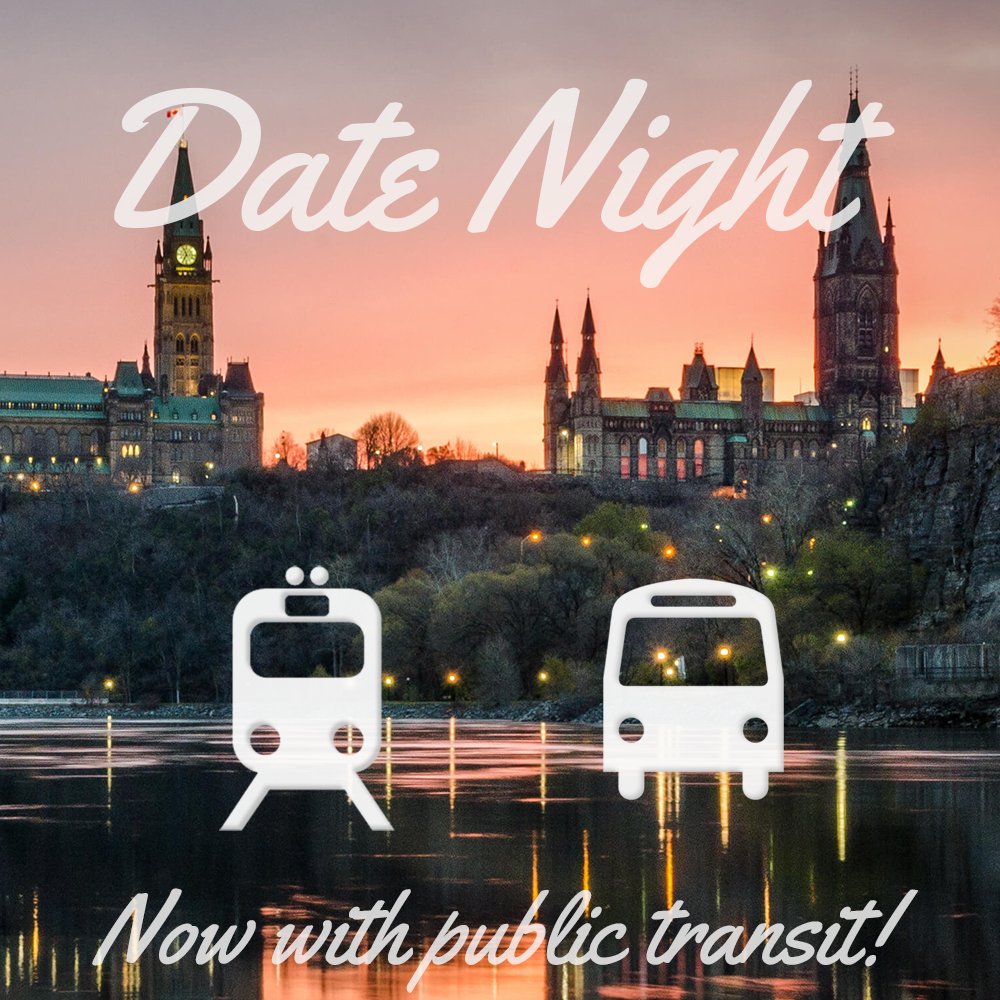 datenightca's tweet image. We now support Public Transit! Additionally, you can now select a search radius in which you wish to travel.  Thanks for making the first month of Date Night a resounding success! date-night.ca