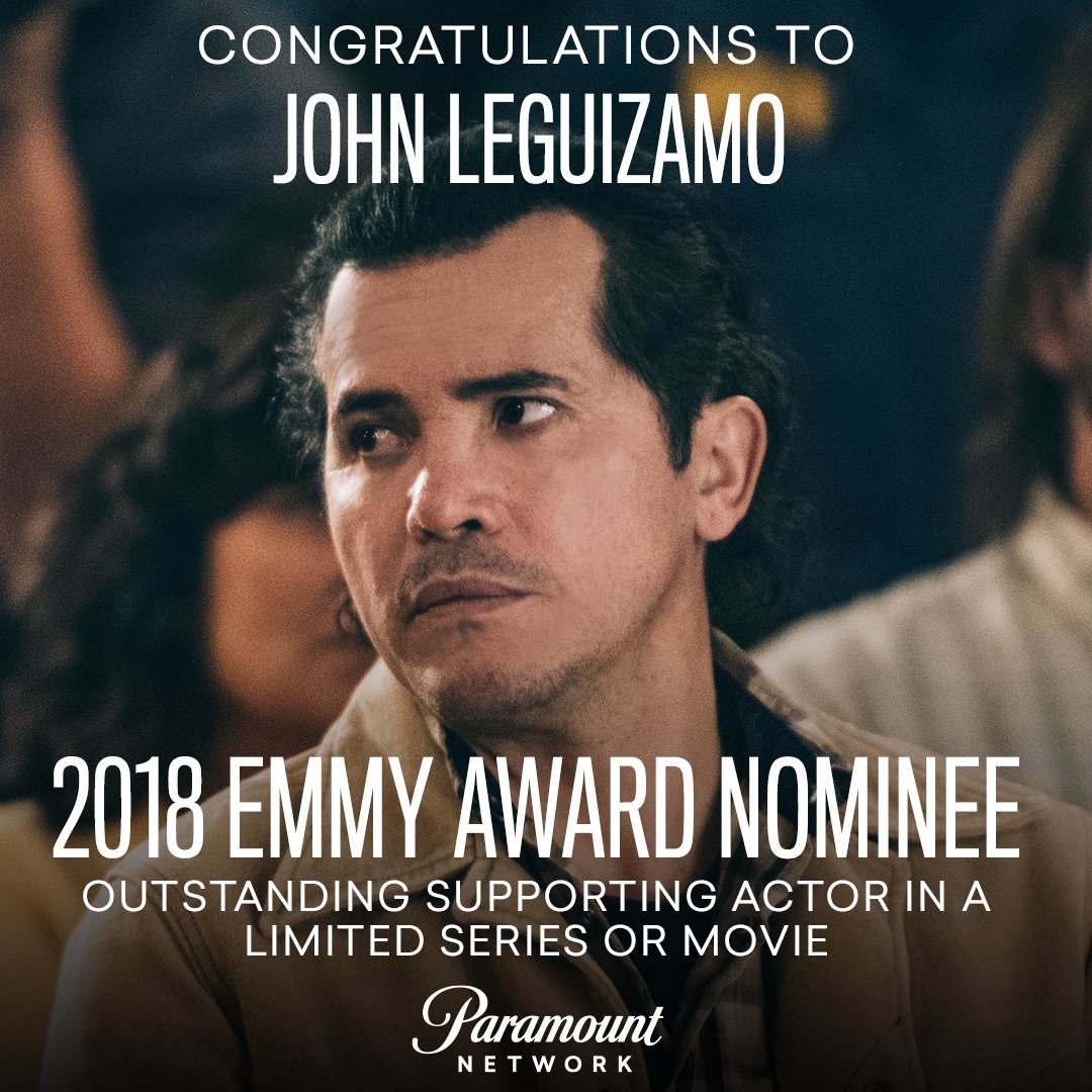 paramountnet's tweet photo. We're proud to have been nominated for four #Emmys, but even more proud of our nominees. Congrats to @JohnLeguizamo, @lsb, and "Waco"! https://t.co/kU0oUsAZpl