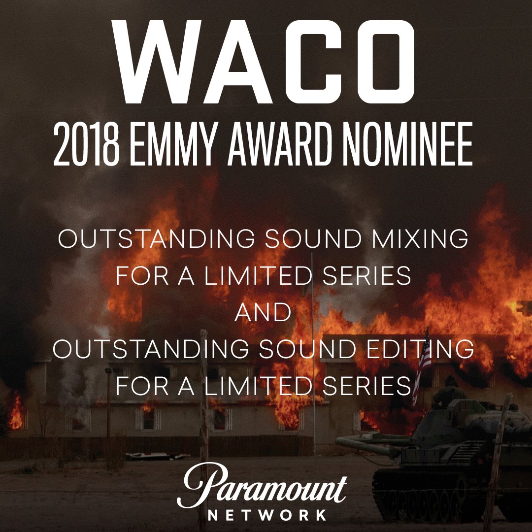 paramountnet's tweet photo. We're proud to have been nominated for four #Emmys, but even more proud of our nominees. Congrats to @JohnLeguizamo, @lsb, and "Waco"! https://t.co/kU0oUsAZpl