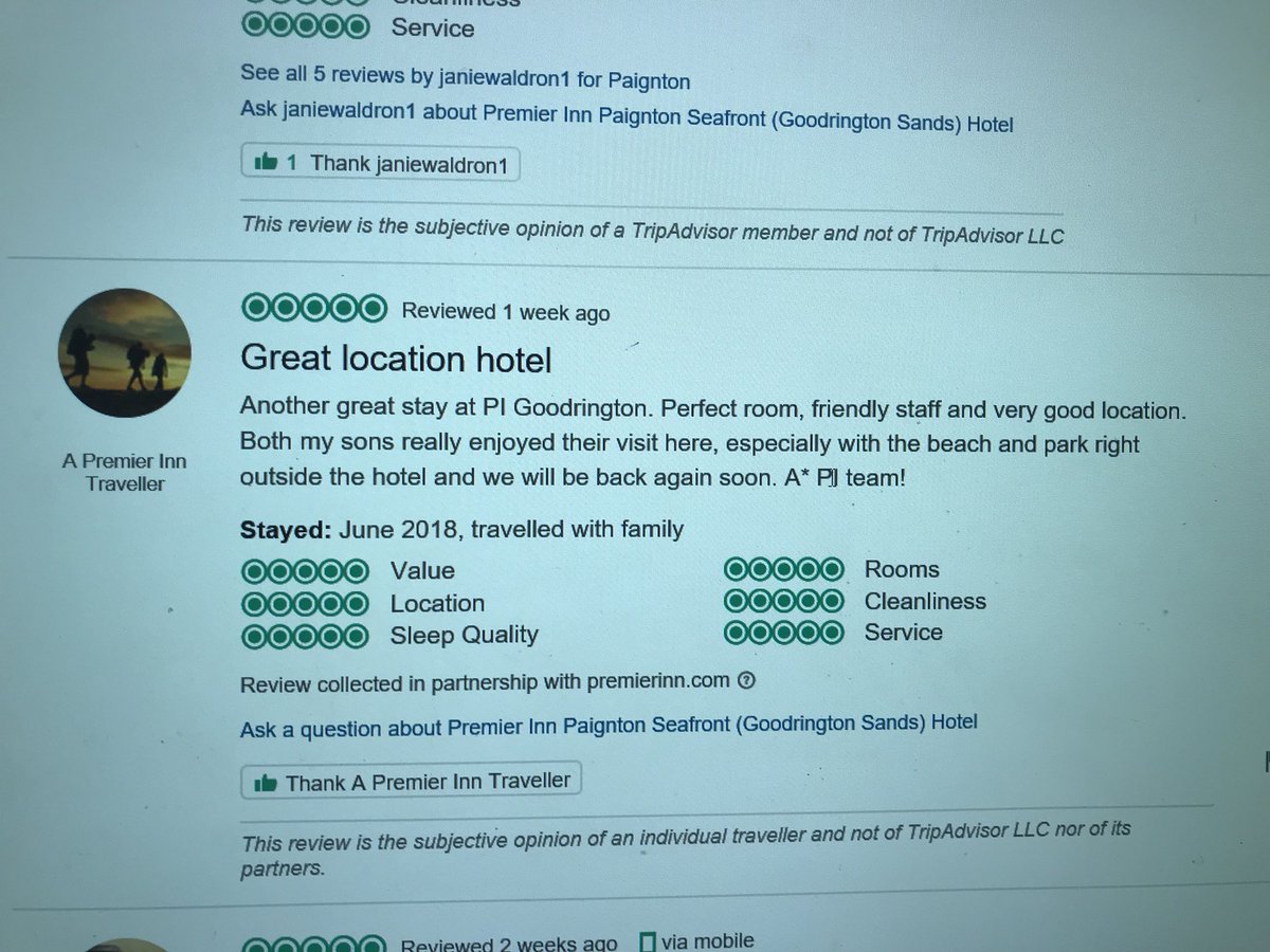 We are loving some of our recent reviews on tripadvisor! We’re on fire!! 🙌🏻🎉🔥⭐️ #tripadvisor #reviews #5stars 
<a href="/InnOnTheQuayBF/">Paignton IOTQ</a> even got a mention in one of them!👍🏻👏🏻 #teamworkmakesthedreamwork #purpleteam