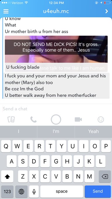 Called out someone for sending a REALLY REALLY gross dick pic 😂😂😂👌 https://t.co/BwY30Sd0JQ