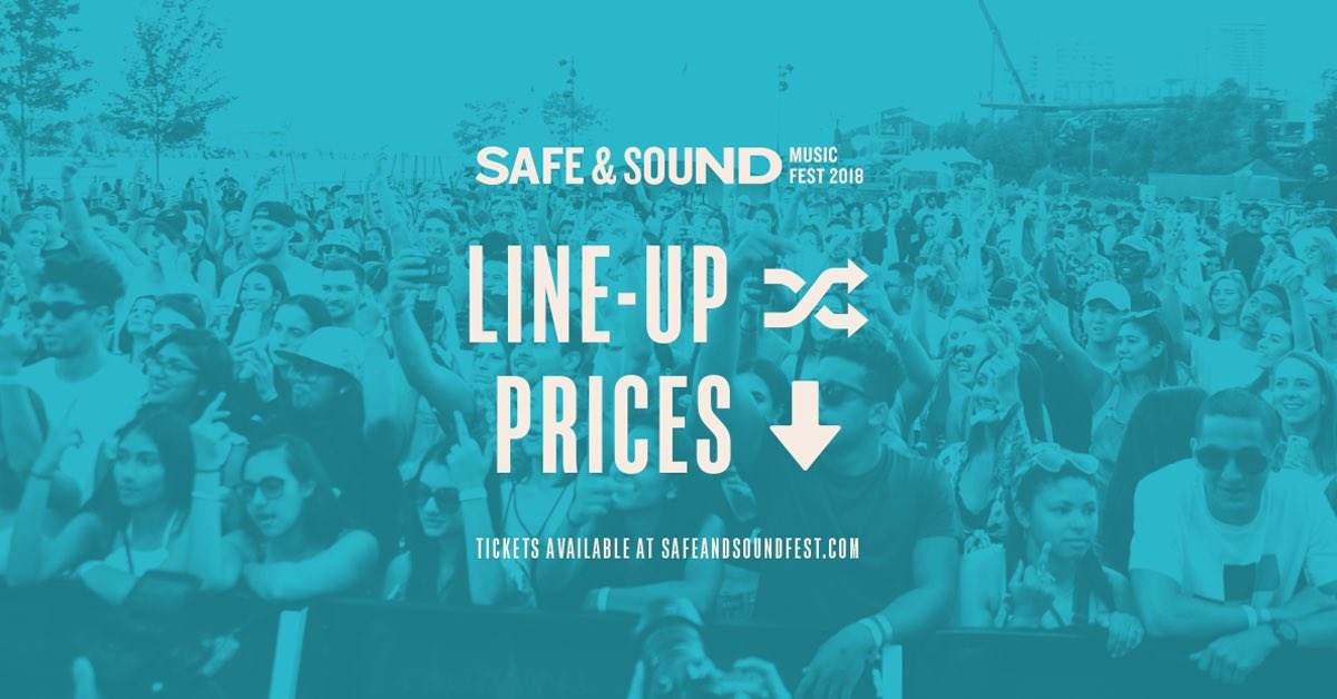 safeandsoundent's tweet image. IMPORTANT NEWS, #Vancouver!

Due to changes we've made to the daily schedules to meet the needs of some of the Safe &amp;amp; Sound Music Fest 2018 artists, we're now offering tickets at NEW PRICES (starting at $59.99).