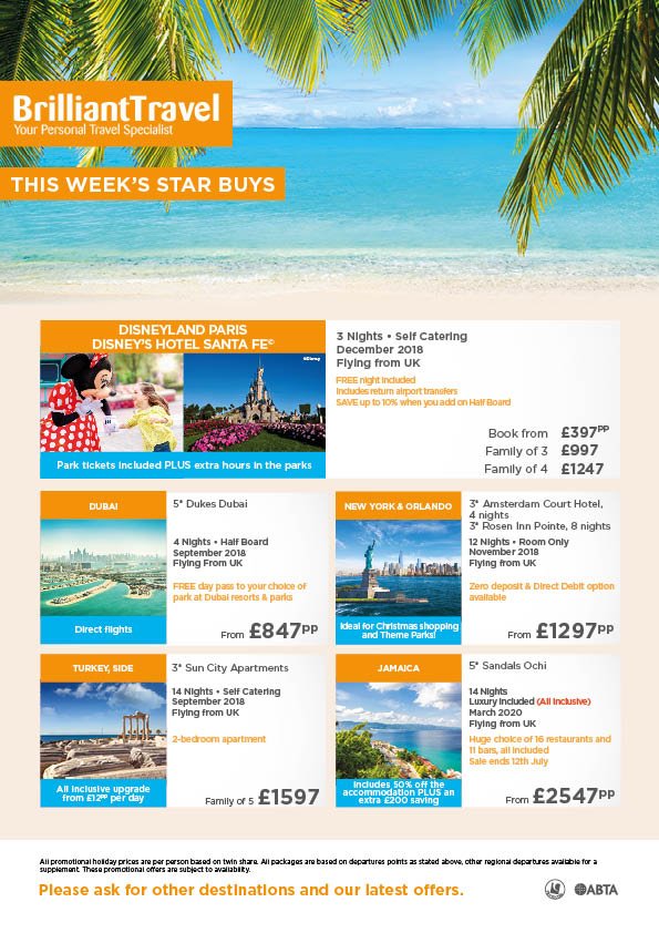 #Amazing #offers and #Deals 

#bargain #bargains #familytravel #family #holiday #holidays #Honeymoon #Disney #Disneyland #DLP #Dubai #Turkey #jamaica #USA #orlando #tourism #LuxuryTravel #luxurylifestyle #luxury
