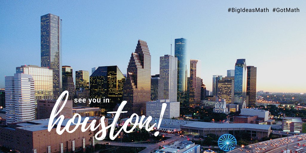 We are excited to be heading to Houston, TX for #CAMT18! See you all there! #gotmath #BigIdeasMath #NatGeoLearning