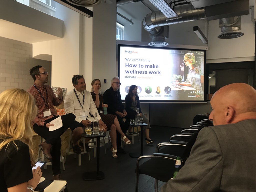 wearebisley's tweet photo. Lively debate on How to make Wellness work at @BruceshawLLP #WillWellWork #workplacewellness https://t.co/gNu7pUYUPg
