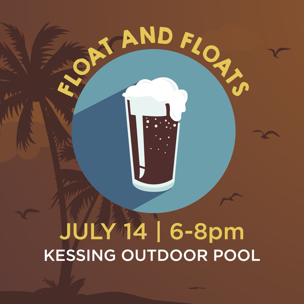 Imagine it's Saturday. Exhausted from the week and the heat, you stumble upon free root beer floats at Kessing Outdoor Pool! An inflatable unicorn invites you to relax at UNC Aquatics' event: "Float &amp; Floats." Dreams do come true 🦄😎✌️: goo.gl/kVsD8B