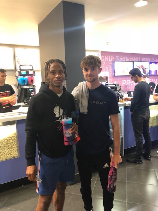 Look who <a href="/LisvnePantherFC/">Lisvane Panthers FC</a> finest <a href="/Norwichninja9/">Cameron Carver</a> bumped into at the cinema in card <a href="/bobbyreid93/">Bobby Decordova-Reid</a> - <a href="/bcfctweets/">Bristol City</a> hero from last season- 👍🏴󠁧󠁢󠁥󠁮󠁧󠁿👍👍⚽️⚽️