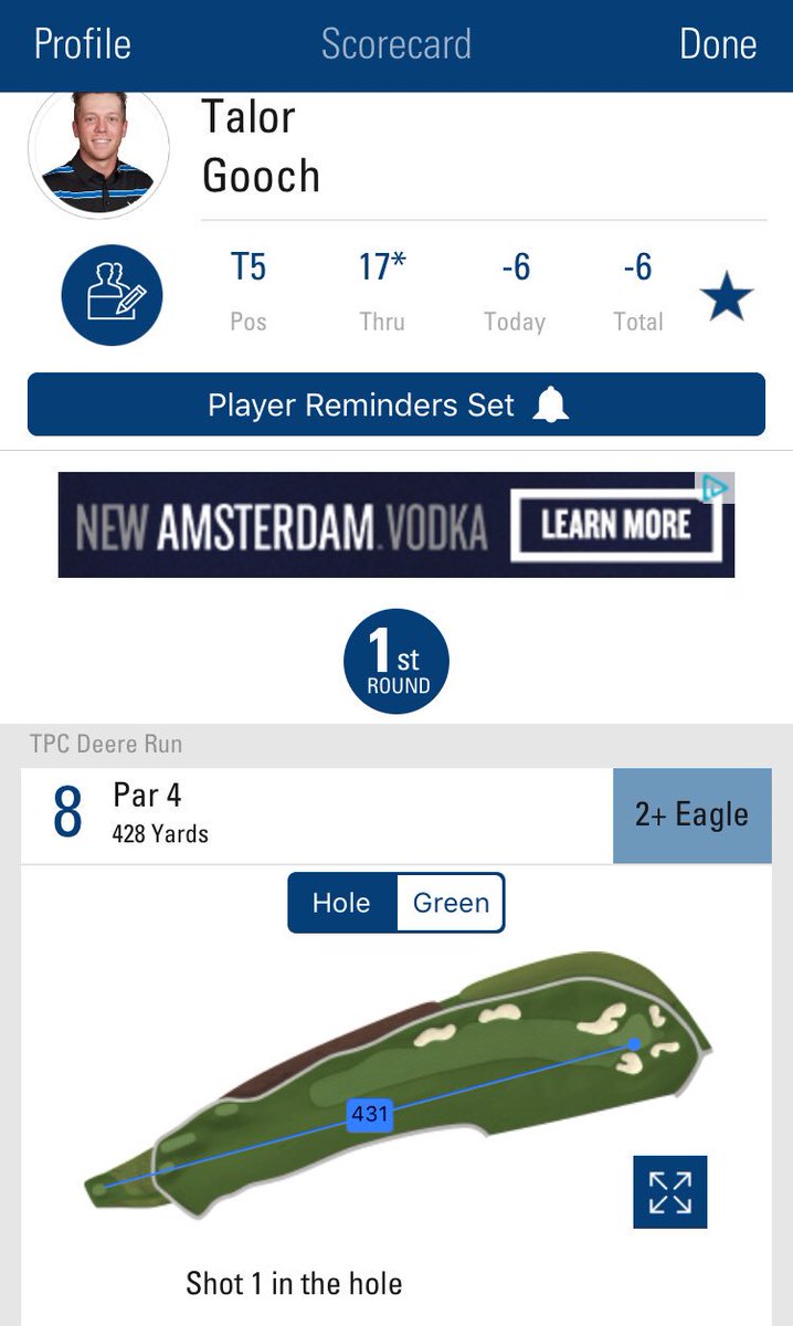 OKCTA23's tweet photo. “Pardon me, Mr. Bartender...can you put mine on the @TalorGooch tab...Thank you”
Nice work T! 🍻
#DrinksonYou #Cheers #Ace #TPCDeereRun #Johndeereclassic #pgatour #Thatsprettyneat #State46 https://t.co/UaxxJ8ePuG